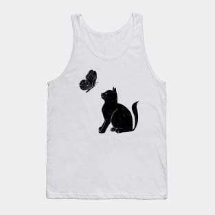 Cat and Butterfly Tank Top